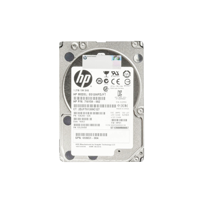 Festplatte HPE 1.2TB HDD SAS 6G 2.5" 718159-002