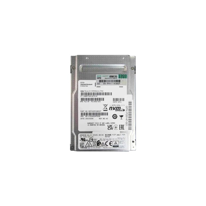 Festplatte HPE 1.92TB SSD NVMe PCIe 4.0 U.3 2.5" 3D TLC RI AES-256 P21842-001