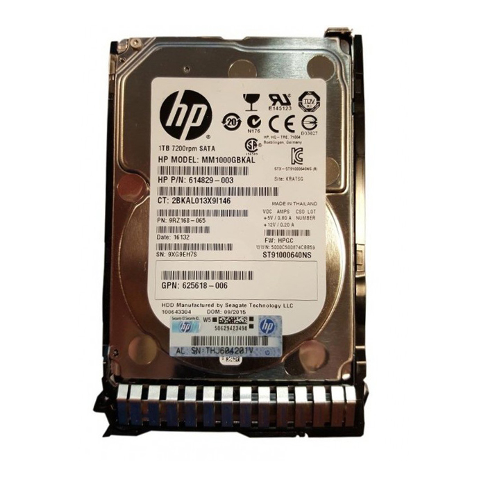 Festplatte HPE 1TB 7.2K HDD SATA 6G 2.5" 512n 64MB 614829-003