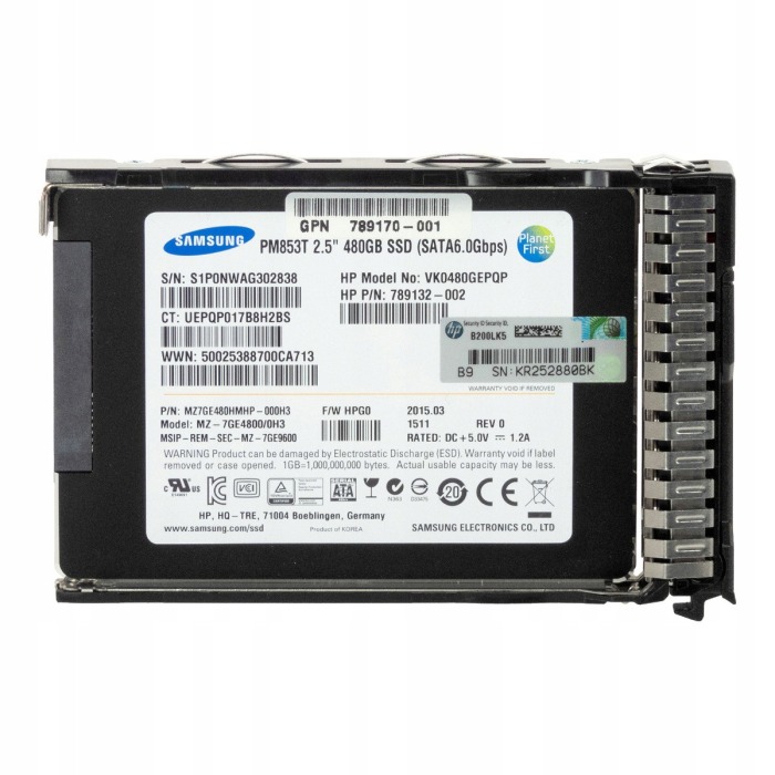 Festplatte HPE 480GB HDD SATA 6G 2.5" RI 789132-002