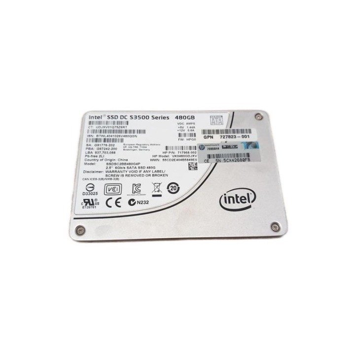 Festplatte HPE 480GB SSD SATA 6G 2.5" MLC RI AES-256 717968-002