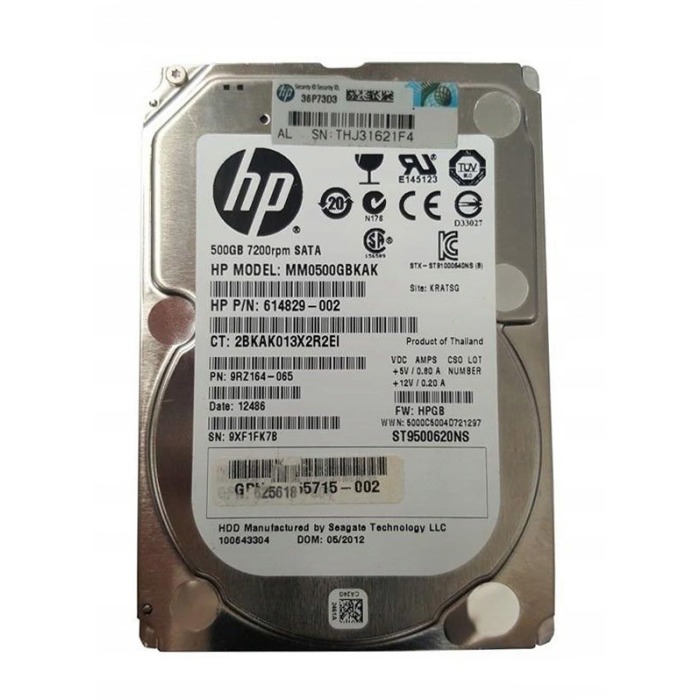 Festplatte HPE 500GB 7.2K HDD SATA 6G 2.5" 512n 64MB 614829-002