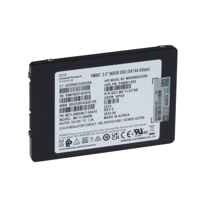 Festplatte HPE 960GB SSD SATA 6G 2.5" MU P44001-002
