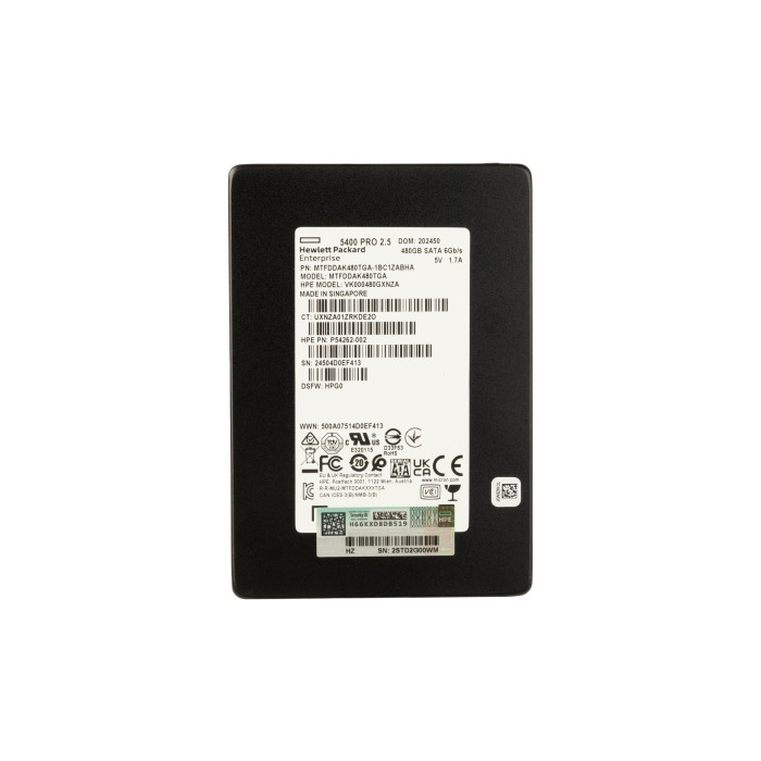 Festplatte HPE Micron 480GB SSD SATA 6G 2.5" TLC AES-256 P54262-002