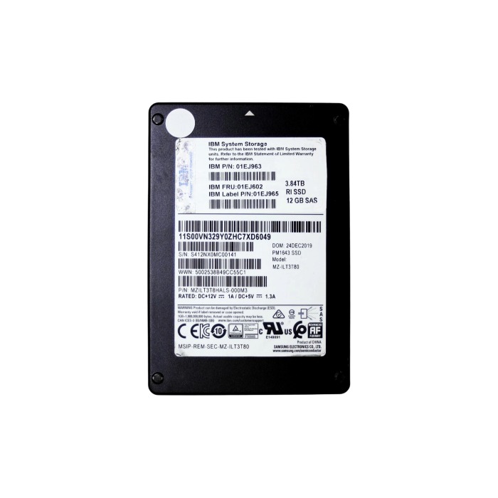 Festplatte IBM 3.84TB SSD SAS 12G 2.5" V-NAND TLC RI AES-256 512b 01EJ963
