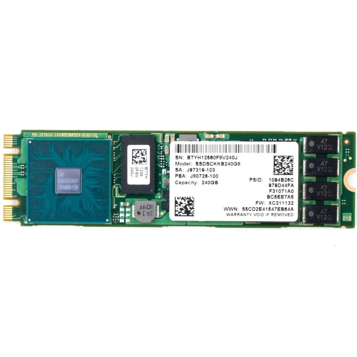 Festplatte Intel 240GB SSD SATA 6G M.2 2280 TLC AES-256 SSDSCKKB240G8