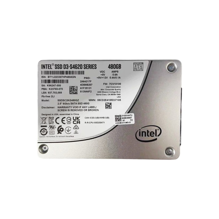 Festplatte Intel 480GB SSD SATA 6G 2.5" 3D TLC NAND MU SSDSC2KG480GZ