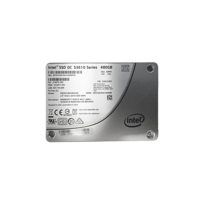 Festplatte Intel 480GB SSD SATA 6G 2.5" MLC MU SSDSC2BX480G4K