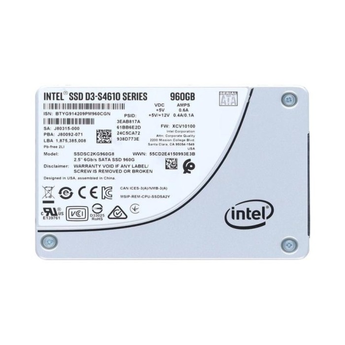 Festplatte Intel 960GB SSD SATA 6G 2.5" TLC SSDSC2KG960G8