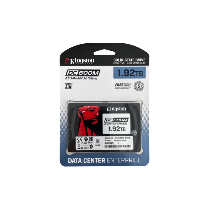 Festplatte Kingston 1.92TB SSD SATA 6G 2.5" TLC SEDC600M/1920G