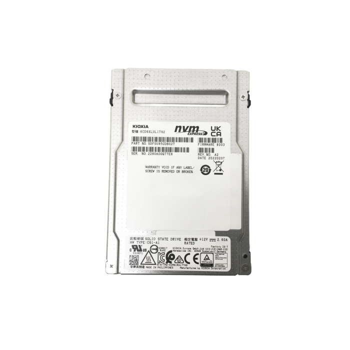 Festplatte Kioxia 1.92TB SSD NVMe PCIe 4.0 U.3 2.5" 3D TLC RI SDFSU85GDB02T