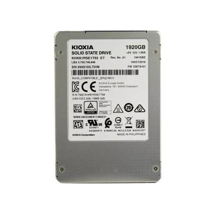 Festplatte Kioxia 1.92TB SSD SATA 6G 2.5" TLC KHK61RSE1T92