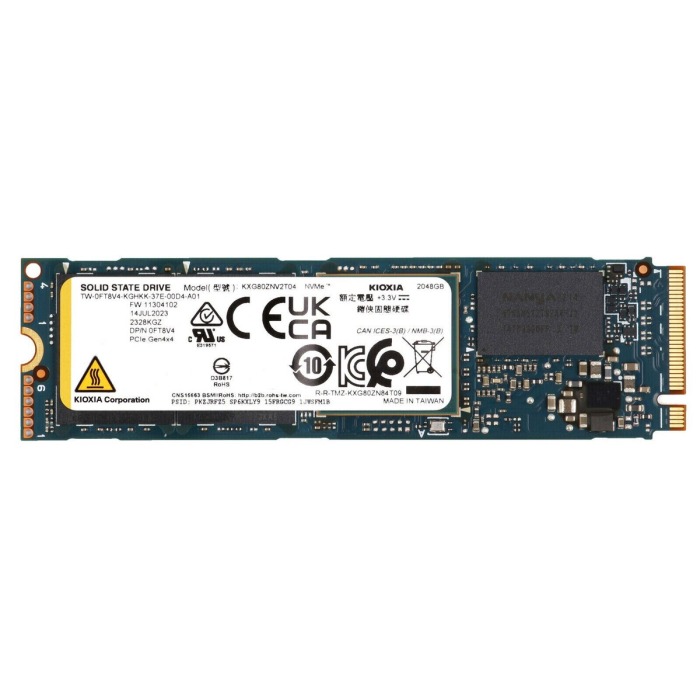 Festplatte Kioxia 2TB SSD NVMe M.2 2280 TLC PCIe 4.0x4 FT8V4