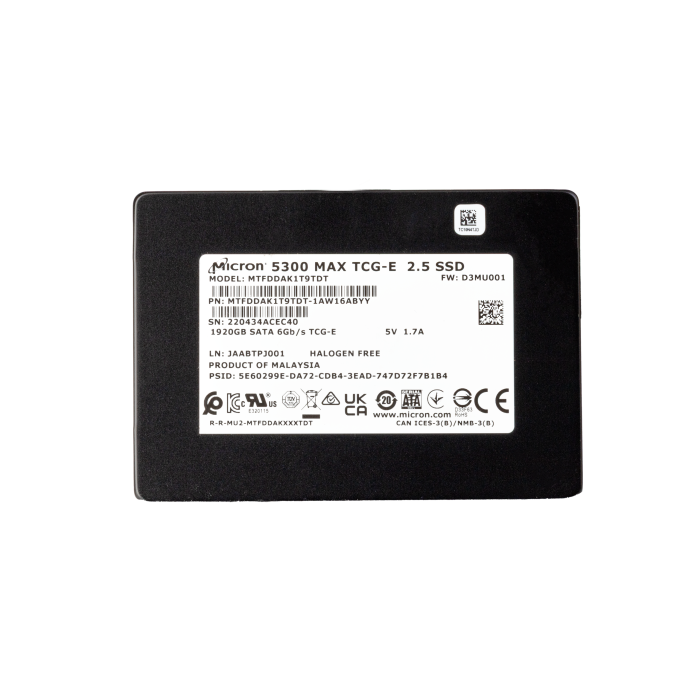 Festplatte Micron 1.92TB SSD SATA 6G 2.5" TLC MTFDDAK1T9TDT-1AW16ABYY