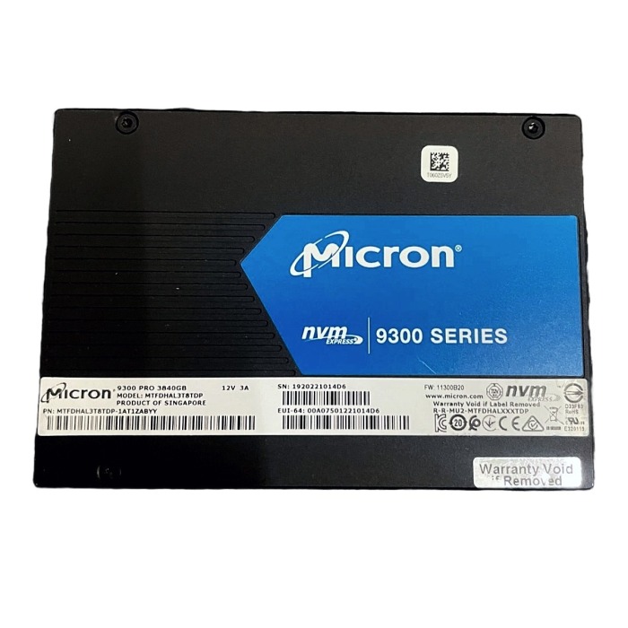 Festplatte Micron 3.84TB SSD NVMe PCIe 3.0x4 U.2 TLC RI MTFDHAL3T8TDP-1AT1ZABYY