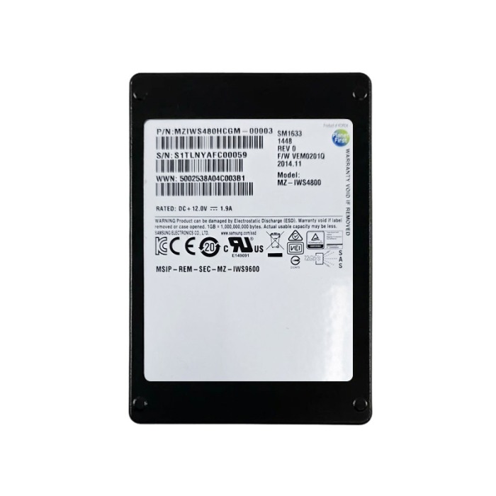 Festplatte Samsung 480GB SSD SAS 12G 2.5" MZIWS480HCGM-00003