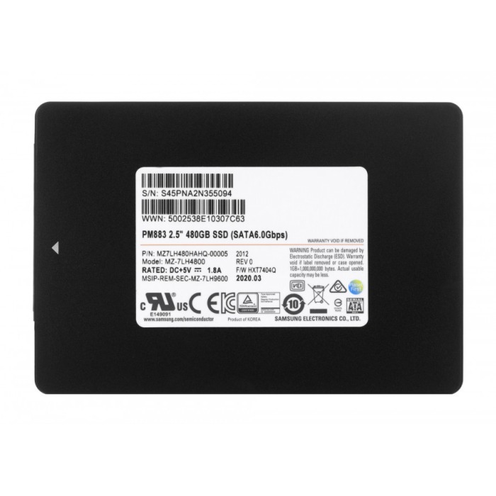 Festplatte Samsung 480GB SSD SATA 6G 2.5" TLC RI AES-256 MZ7LH480HAHQ-00005