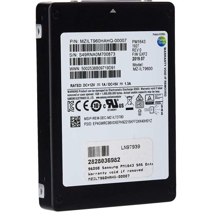 Festplatte Samsung 960GB SSD SAS 12G 2.5" TLC RI MZILT960HAHQ-00007