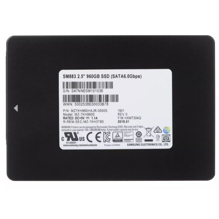 Festplatte Samsung 960GB SSD SATA 6G 2.5" MLC MU MZ7KH960HAJR-00005