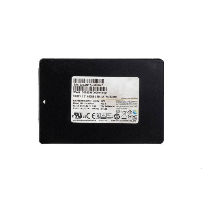 Festplatte Samsung 960GB SSD SATA 6G 2.5" MLC MU Self Encrypting Drive 512e MZ7KM960HAHP-000MV