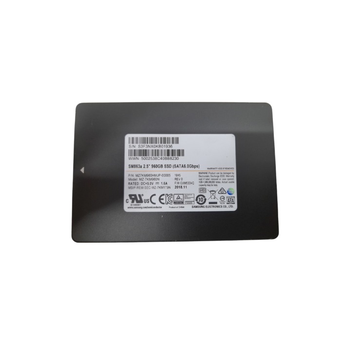 Festplatte Samsung 960GB SSD SATA 6G 2.5" MZ7KM960HMJP-00005