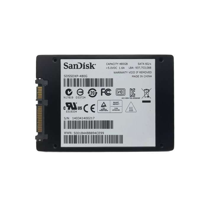 Festplatte SanDisk 480GB SSD SATA 2.5" SDSSDXP-480G