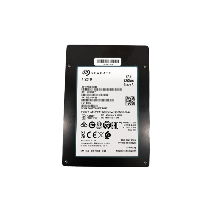 Festplatte Seagate 1.92TB SSD SAS 12G 2.5" 3D eTLC RI 2LZ201-881
