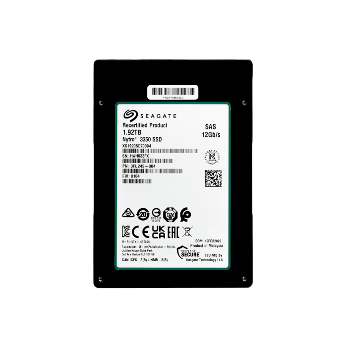 Festplatte Seagate 1.92TB SSD SAS 12G 2.5" 3D TLC RI XS1920SE70055