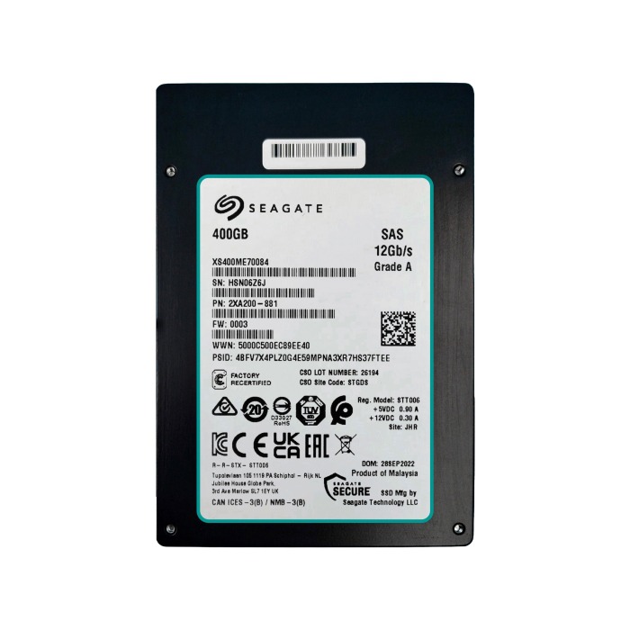 Festplatte Seagate 400GB SSD SAS 12G 2.5" TLC WI 2XA200-881