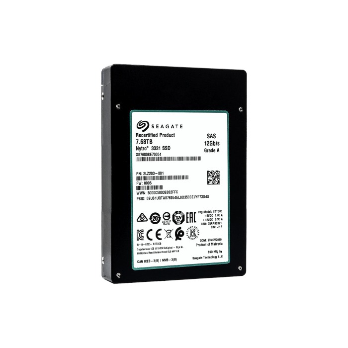 Festplatte Seagate 7.68TB SSD SAS 12G 2.5" 3D eTLC RI 512e 2LZ203-881