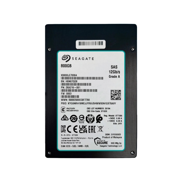 Festplatte Seagate 800GB SSD SAS 12G 2.5" TLC MU XS800LE70084