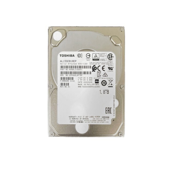 Festplatte Toshiba 1.8TB 10K HDD SAS 12G 2.5" 4KN 128MB HDEBL21GEA51