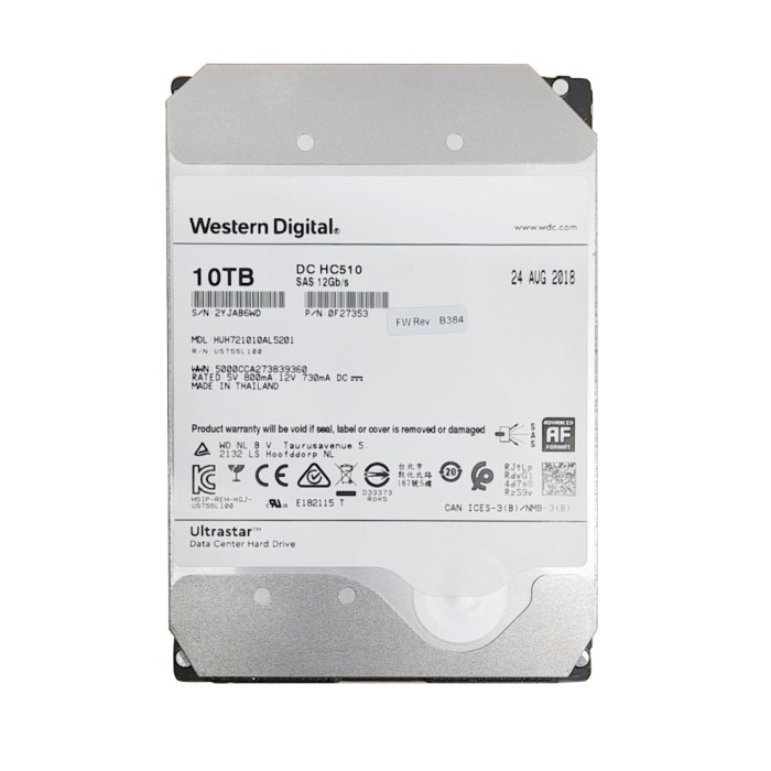 Festplatte WD 10TB 7.2K HDD SAS 12G 3.5" TCG 512e 256MB 0F27353