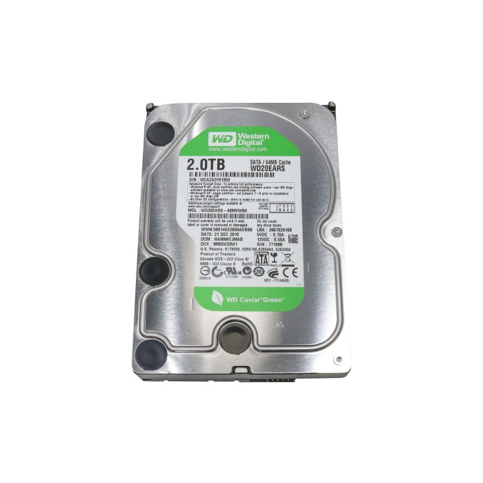 Festplatte WD 2TB 5.4K HDD SATA 3G 3.5" 4KN 64MB WD20EARS-00MVWB0