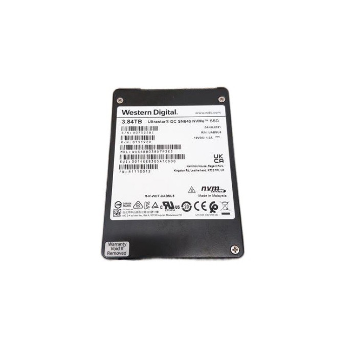 Festplatte WD 3.84TB SSD NVMe U.2 2.5" 3D TLC NAND RI ISE 0TS1929