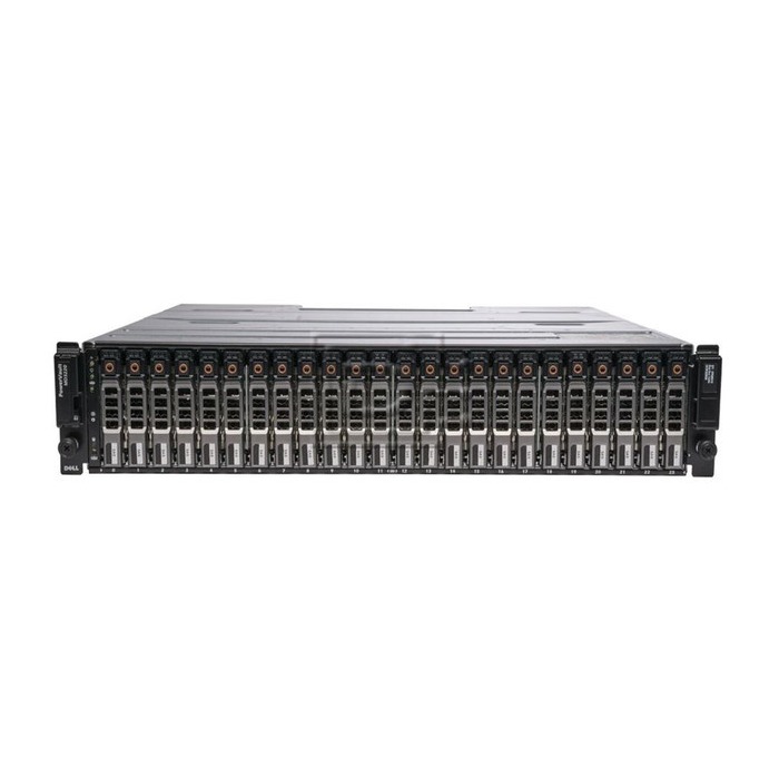 Festplattenarray Dell PowerVault MD3220 mit 2x SAS controller , 2x Netzteil, Montageschienen