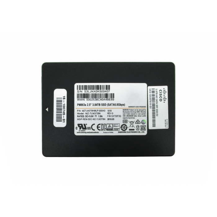 Hard drive Cisco 3.84TB SSD SATA 6G 2.5" TLC AES-256 16-100745-01