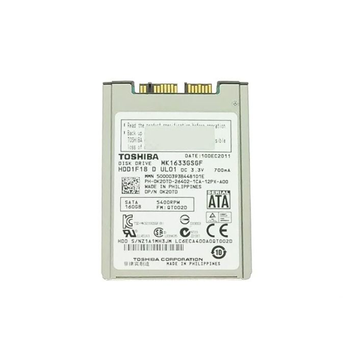 Hard drive Dell 160GB 5.4K SATA 3G 1.8" 8MB X812M
