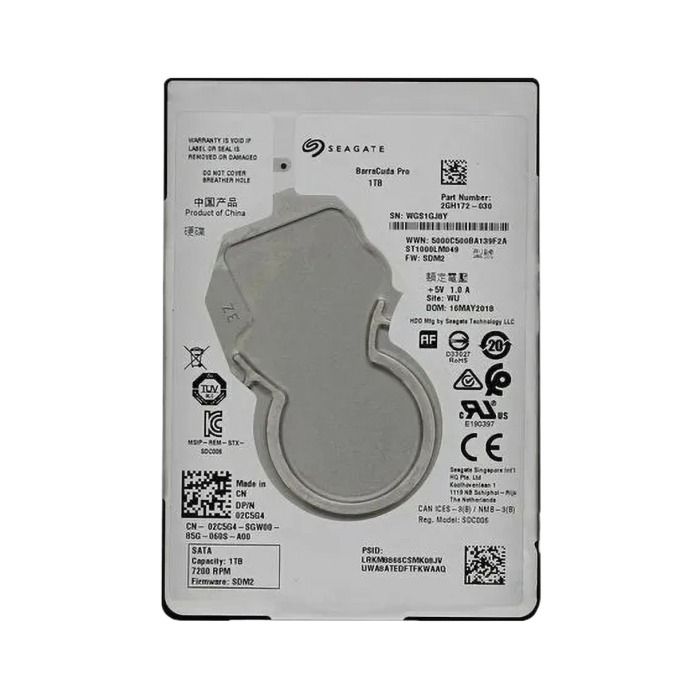 Hard drive Dell 1TB 7.2K HDD SATA 6G 2.5" 512n 128MB 2C5G4