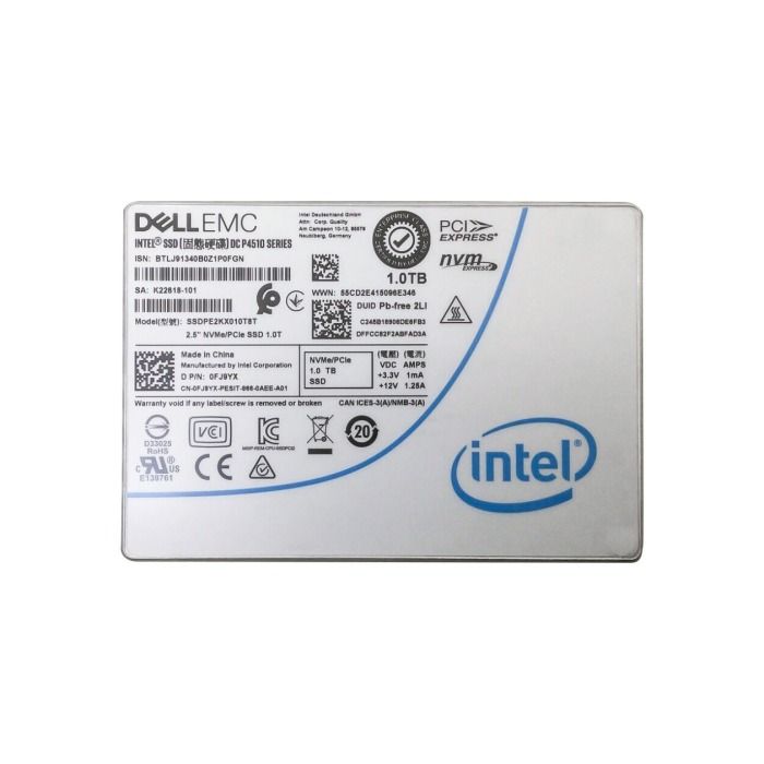 Hard drive Dell 1TB SSD NVMe PCIe 3.1x4 2.5" U.2 TLC RI FJ9YX