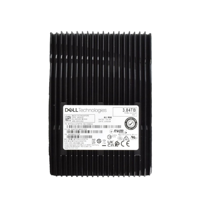 Hard drive Dell 3.84TB SSD NVMe PCIe 4.0 U.3 2.5" RI NDK2D