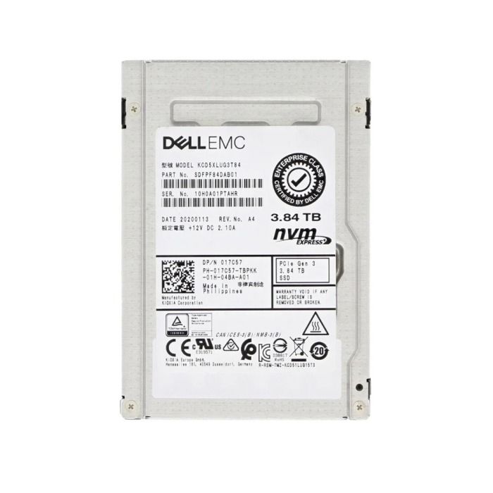 Hard drive Dell 3.84TB SSD NVMe U.2 2.5" TLC RI 17C57