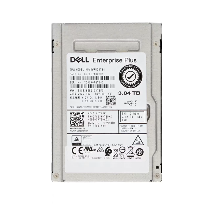 Hard drive Dell 3.84TB SSD SAS 12G 2.5" SED FV3JW