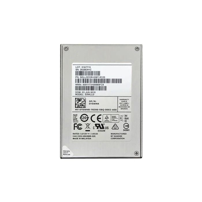 Hard drive Dell 3.84TB SSD SAS 6G 2.5" TLC RI T6WNR
