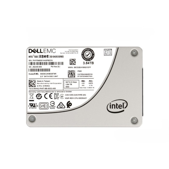 Hard drive Dell 3.84TB SSD SATA 6G 2.5" TLC RI AES-256 1RHK2