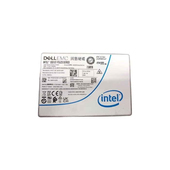 Hard drive Dell 7.68TB SSD NVMe PCIe 4.0x4 2.5" TLC RI 90M2J