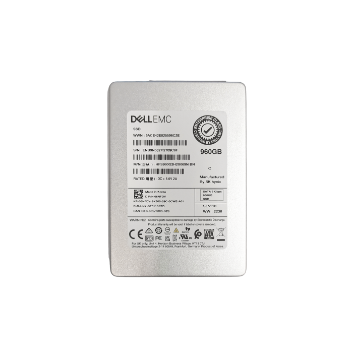Hard drive Dell 960GB SSD SATA 6G 2.5" TLC RI 512e 6NFDV