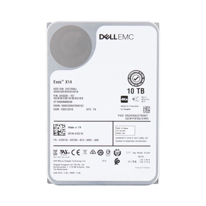 Hard drive Dell Seagate Exos X14 10TB 7.2K SAS 12G 3.5" 1DC16