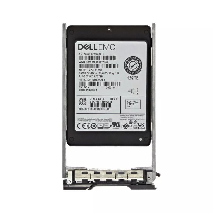 Hard drive EMC Compellent 1.92TB SSD SAS 12G 2.5" RI 498F8-CMPv