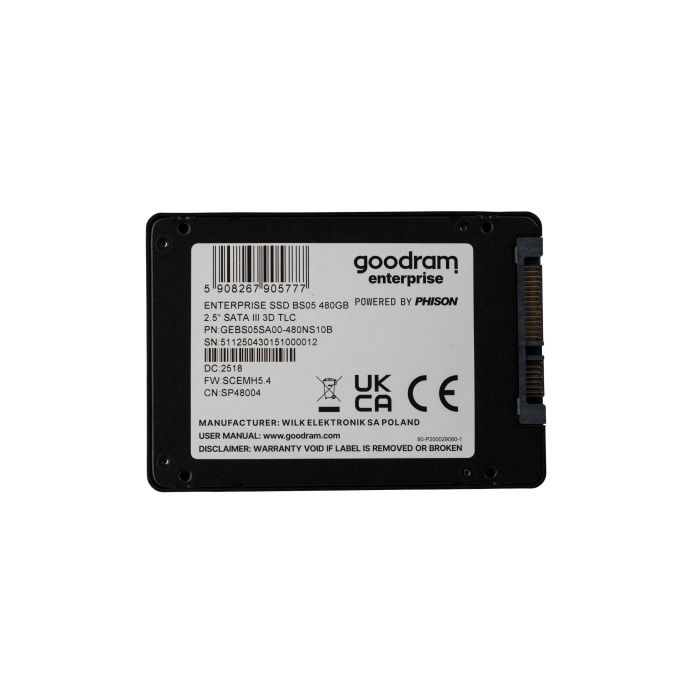 Hard drive GoodRAM 480GB SSD SATA 6G RI GEBS05SA00-480NS10B